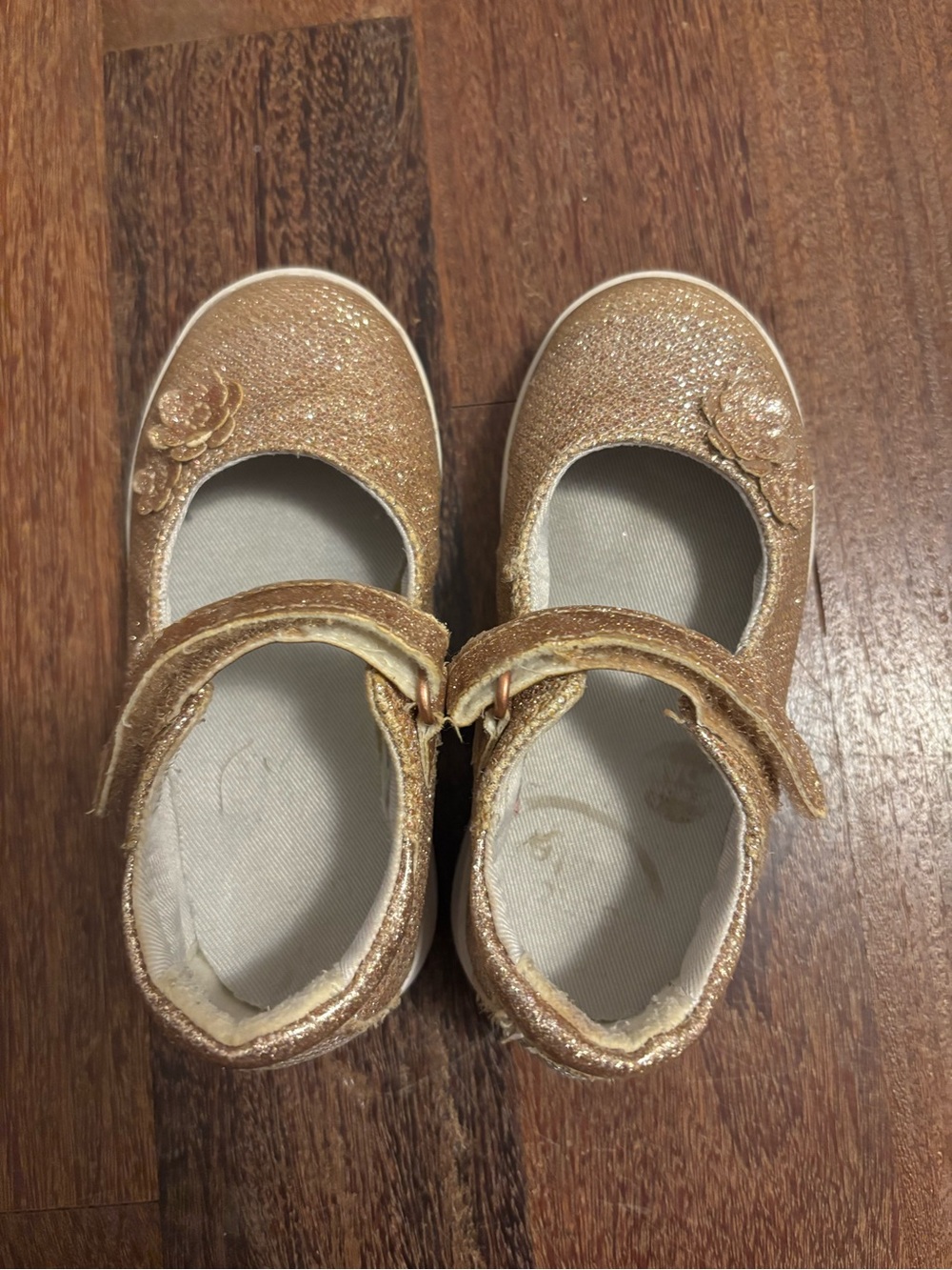 Stride Rite Glitter Mary Jane Shoes in Rose Gold